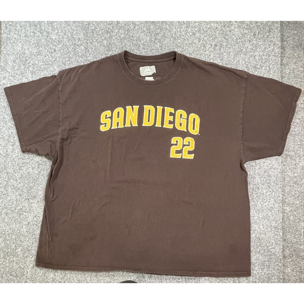 Majestic MLB Tee Shirt San Diego Padres Soto Yankees Tee 3XL Heavyweight Cotton - Picture 1 of 8